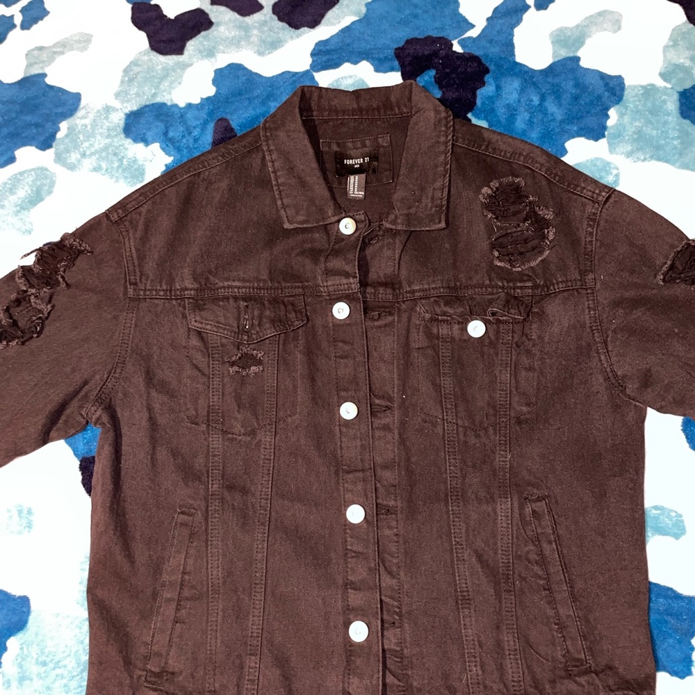 Forever 21 Charcoal Denim Jacket